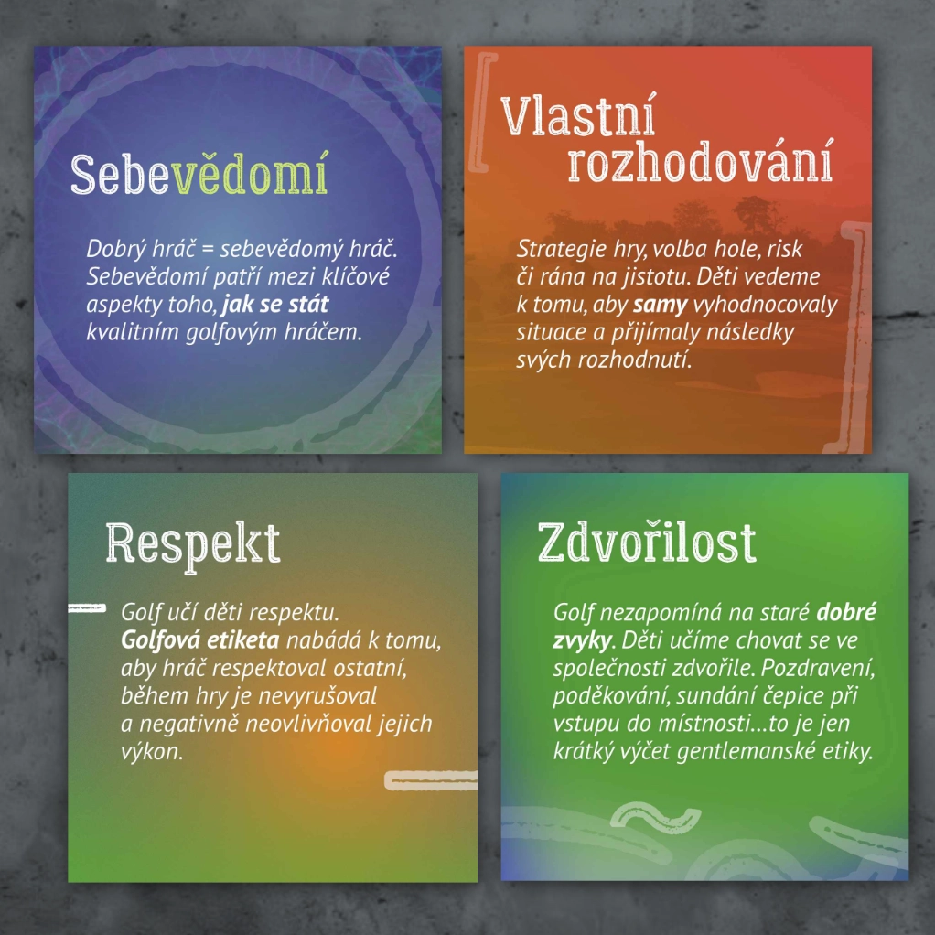 Ilustrované citáty pro golfový IG